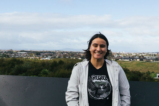 Danielle at the Waiwhakareke Natural Heritage Park lookout
